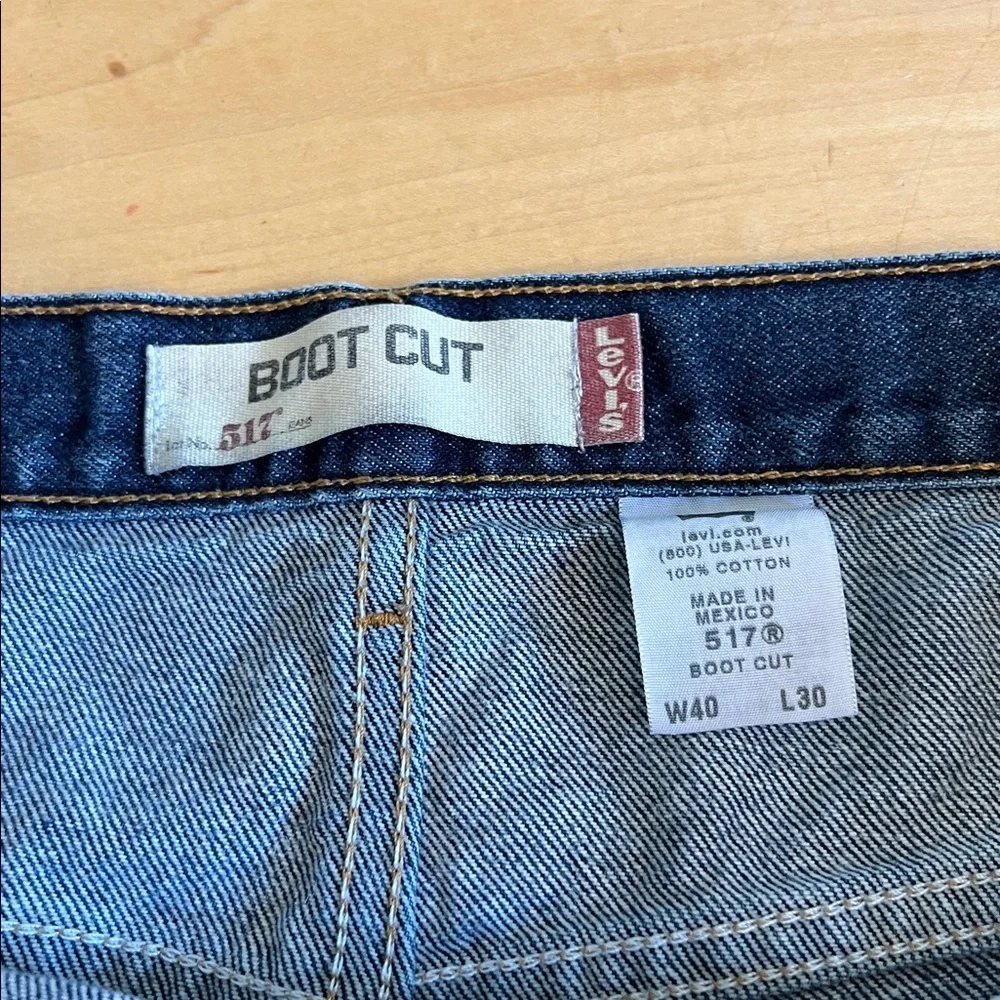 Levi's Deep Blue 517 Boot cut Men's Jeans 40x30